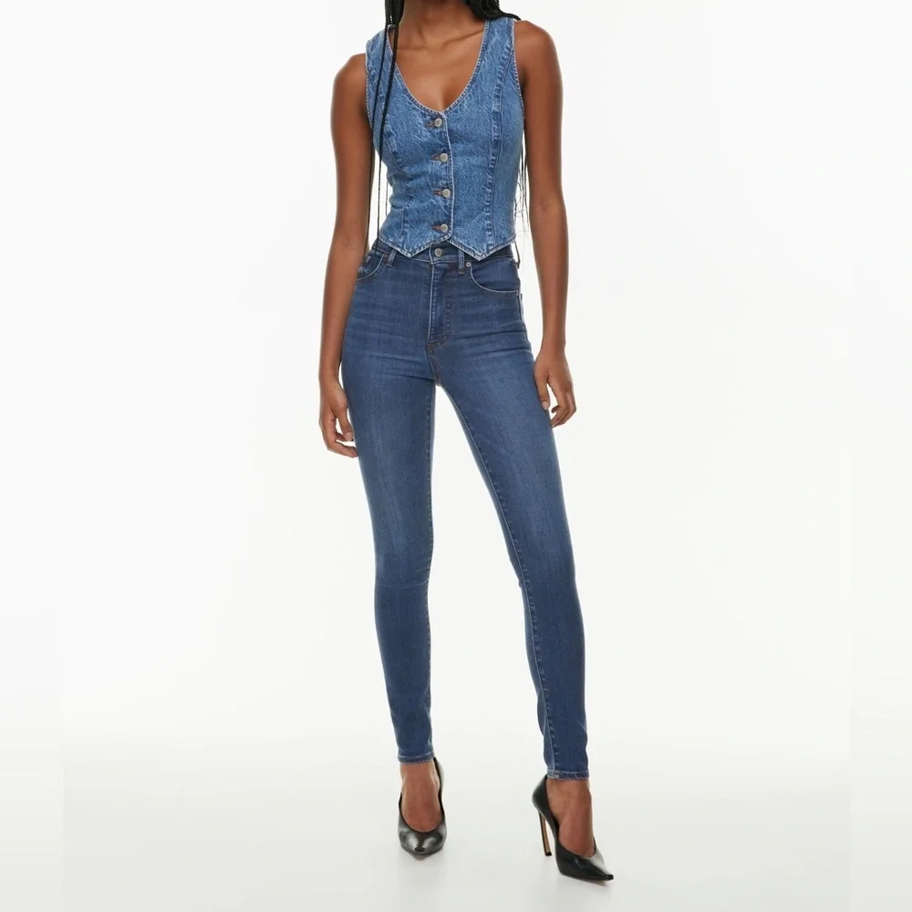 (SOLD) DENIM FORUM Lola High Rise Skinny Size 28 - Picture 1 of 17